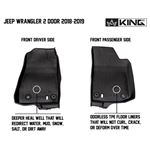 TPE Form Fitting Floor Liners Front and Rear 4 Piece  Black Jl 2 Door 2