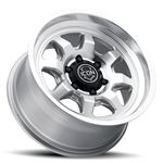 Nuevo Silver Machined 17 x 8.5 / 5 x 5 -6mm Offset 4.5" BS (8117857345SM) 2