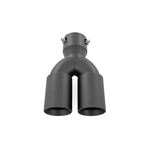 Exhaust Tip Black Red RC Logo 2.5-3 Inch Pipe Single Inlet Dual Outlet (96050) 4