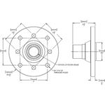 27-Spline 1310 and 1350 Series Drilled T-Case Flange without Dust Shield 4