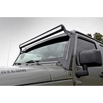 LED Light Windshield Mnt 50" Black Dual Row White DRL Jeep Wrangler JK (07-18) (70504BLDRL) 2