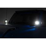 LED Light Kit Ditch Mount 2" Black Pair White DRL Ford Bronco (21-24) (71048) 4