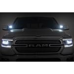 LED Light Kit Ditch Mount 2" Black Pair White DRL Ram 1500 (19-25) (82289) 4