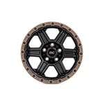 79 Series Wheel One-Piece Semi Gloss Black w/Bronze Ring 18x9 6x135 -12mm (79181217) 2