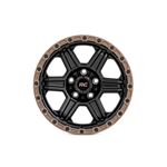 79 Series Wheel One-Piece Semi Gloss Black w/Bronze Ring 17x8.5 6x135 0mm (79170917) 2