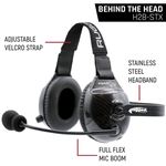 AlphaBass Carbon Fiber Headset for STEREO and OFFROAD Intercoms Over The Head 2