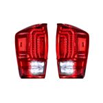 XB LED Tail Lights: Toyota Tacoma (16-23) (Pair / Red Lens) (LF703) 2