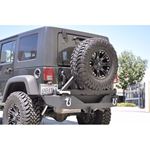 Jeep JK Rear Bumper W Tire Carrier 078 Wrangler JK Aluminum Handle Black 4