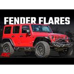 High Clearance LED Flat Fender Flare Kit - UV Treated - Jeep Wrangler JK (07-18) (99037) 2