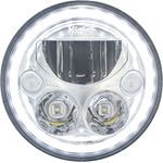 Single 7" Round Vx LED Headlight W/ Low-High-Halo (9892061) 2