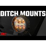 LED Light - Ditch Mount -Black Series Round - 3.5 Inch - Amber DRL - Toyota Tacoma (16-23) (71085) 2