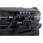 Safari Bar 3.5" Round LED (Quad) Black Amber DRL OE Modular Steel Ford Bronco (21-24) (51112) 2