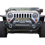 Jeep JK Front Bumper w Fog Light Holes FS7 078 Wrangler JK Steel Mid Length 2