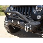 Jeep JK Front Bumper w LED Lights 078 Wrangler JK Steel Mid Length Stubby W Winch Plate 4