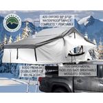 Nomadic 3 Extended Roof Top Tent  White Base With Dark Grey Rain Fly and Black Cover 2