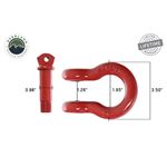Recovery Shackle 3/4" 4.75 Ton Red - Sold In Pairs 2