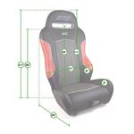 XC Suspension Seat for Polaris RZR Black with Or-4