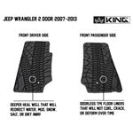 TPE Form Fitting Floor Liners Front and Rear 4 Piece  Black JK 2 Door 2