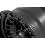 82 Series Wheel One-Piece Semi Gloss Black 15x8 5x4.5 -19mm (82151813) 4