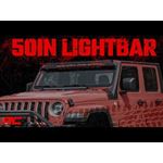 Jeep 50Inch Straight LED Light Bar Upper Windshield Kit 2