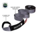 Tow Strap 4 x 20&#39; Gray With Black Ends and Storage Bag (19089916) 2