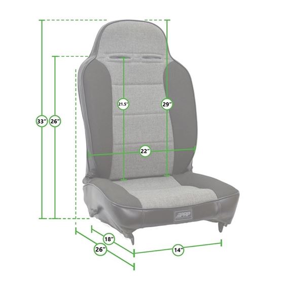 Enduro High Back Reclining Suspension Seat Black-2