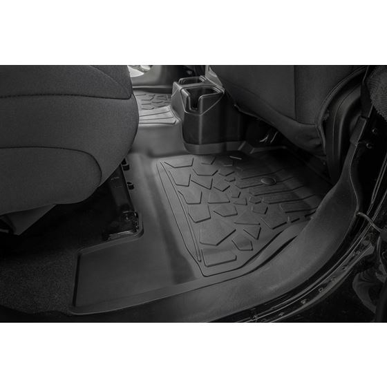 Flex-Fit Floor Mats FR and RR 4 Door Jeep Wrangler Unlimited 4WD (2018-2024) (FF-60112) 4