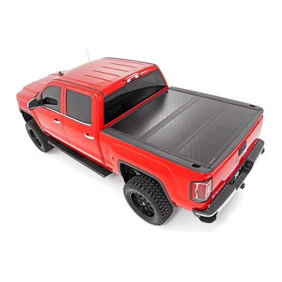 Low Profile Hard TriFold Tonneau Cover 1418 1500 1519 25003500 HD 55 Foot Bed wRail Caps 4