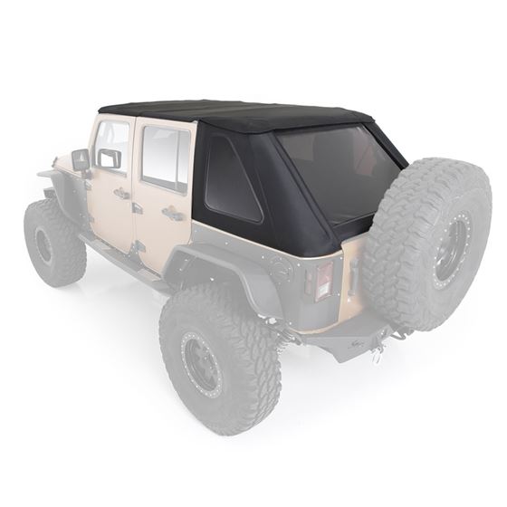 Bowless Combo Top Kit W/Tinted Windows - Protek Jeep 07-18 Wrangler (JK) 4 Door (9087135K) 2