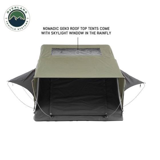 N3E Nomadic 3 Extended Roof Top Tent Gray Body Green Rainfly  4