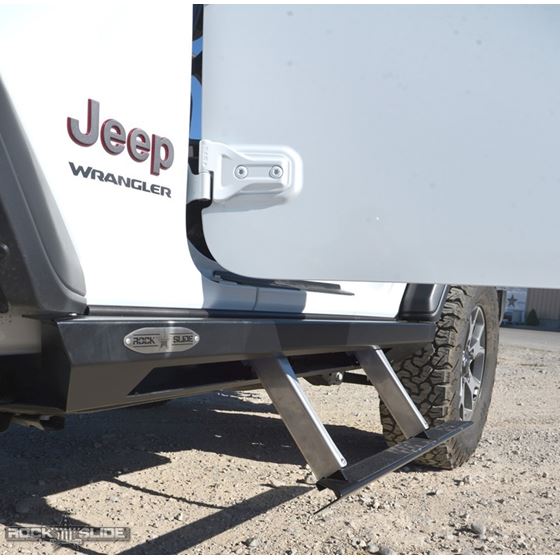 Jeep JL Side Step Sliders For 2024 Wrangler JL 2 Door Models Passenger Side Sub Part (BD-SS-301-JL2P