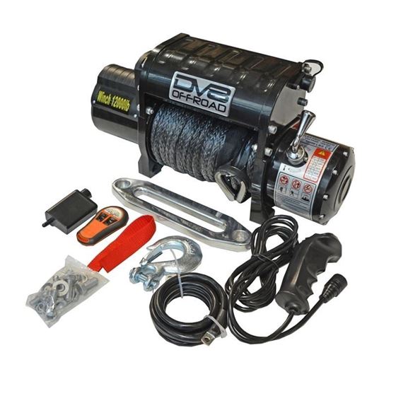 12000 LB Winch Black w Synthetic Line and Wireless Remote 2