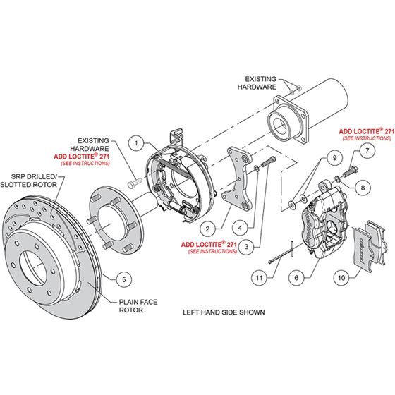 Forged Dynalite Rear Parking Brake Kit (6 x 5.50 Rotor) 2