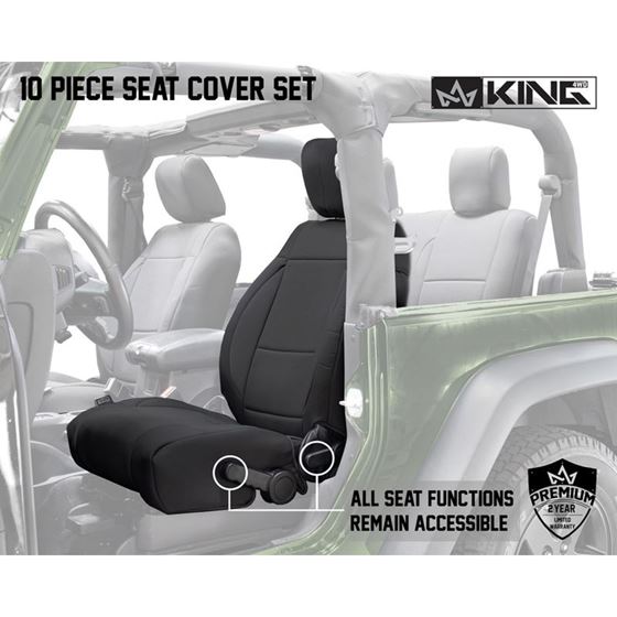 Neoprene Seat Covers Black  JK 2 Door 2