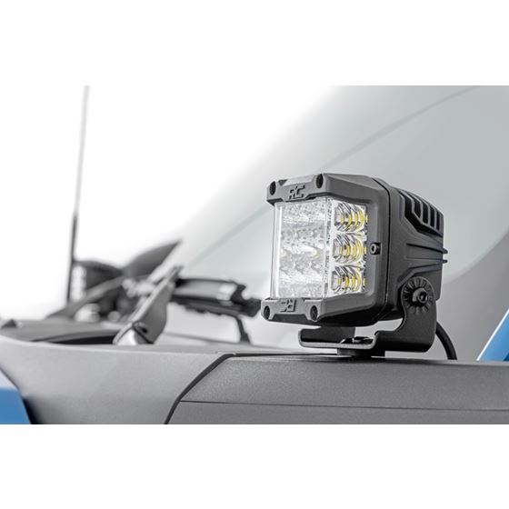 LED Light Kit Ditch Mount 2" Black Pair White DRL Ford Bronco (21-24) (71048) 2