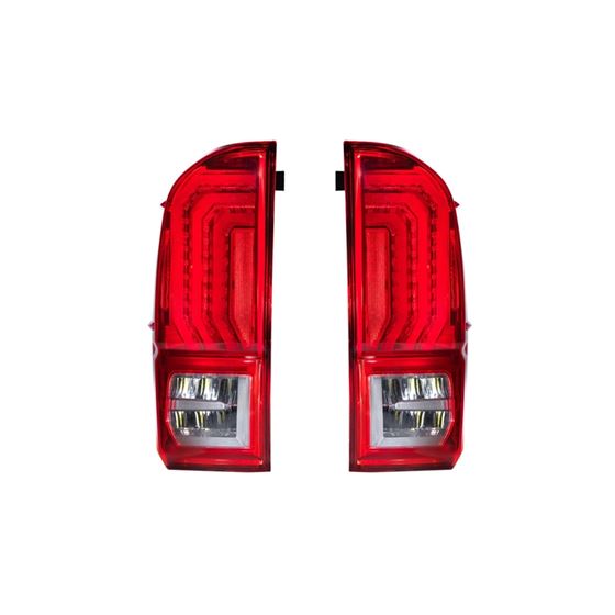 XB LED Tail Lights: Toyota Tacoma (16-23) (Pair / Red Lens) (LF703) 4