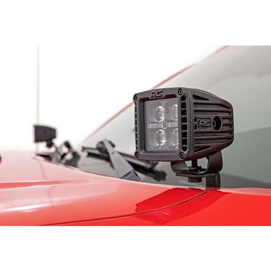LED Light Kit Ditch Mount 2 Inch Black Pair White DRL Toyota Tacoma (05-15) (71089) 2