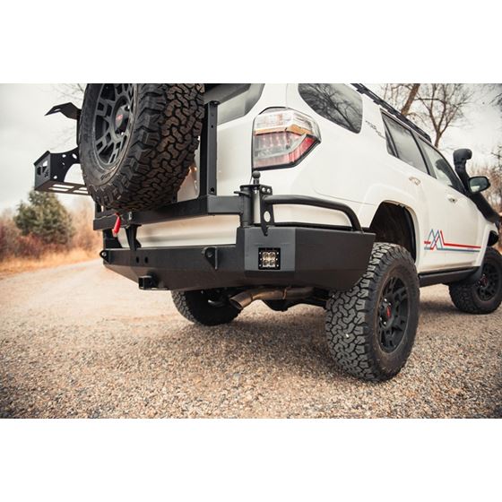 5th Gen 4Runner Swing Arm Rear Bumper Dual Swing Arm Angled Tire Carrier Bare Metal 4