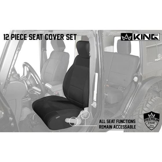 Neoprene Seat Covers Black  JK 4 Door 2