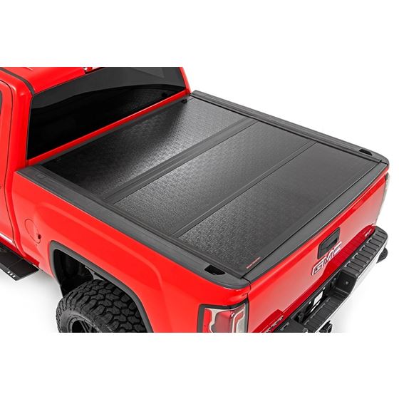 Low Profile Hard TriFold Tonneau Cover 1418 1500 1519 25003500 HD 55 Foot Bed wRail Caps 2