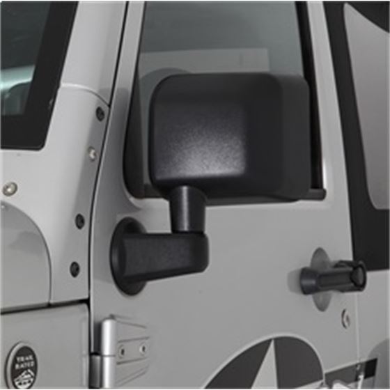 Half Door Side Mirrors - Black (7694) 2