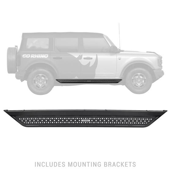 Dominator Xtreme D6 Side Steps with Rocker Panel Mounting Brackets Kit (D64029T) 2