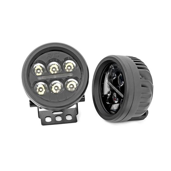 Black Series Round LED Light Pair 3.5 Inch Amber DRL (70900) 4
