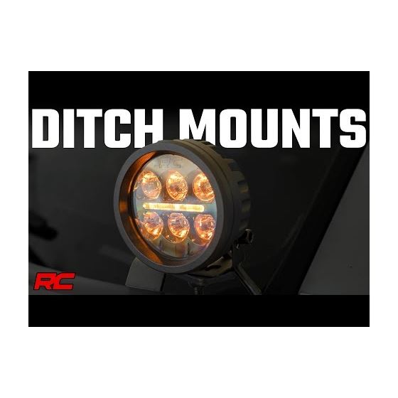 LED Light Kit - Ditch Mount - 2" Black Pair - White DRL - Toyota Tacoma (16-23) (71082) 2