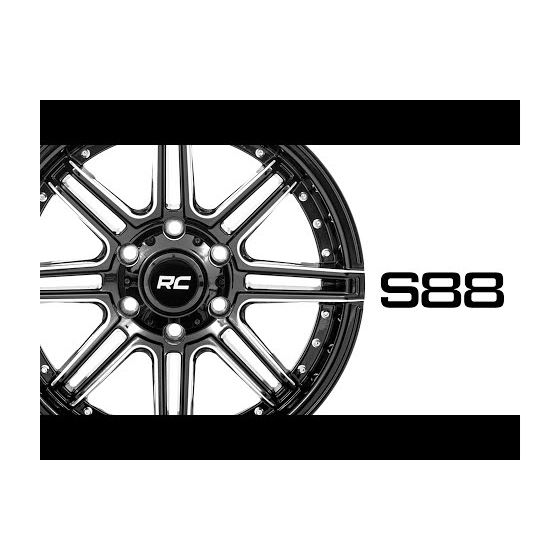 88 Series Wheel One-Piece Gloss Black 20x10 6x5.5 -25mm (88201012) 2