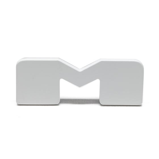 Universal Illuminated LED Letter Badges - Matte White Surface Finish - M (3140-M-001) 2