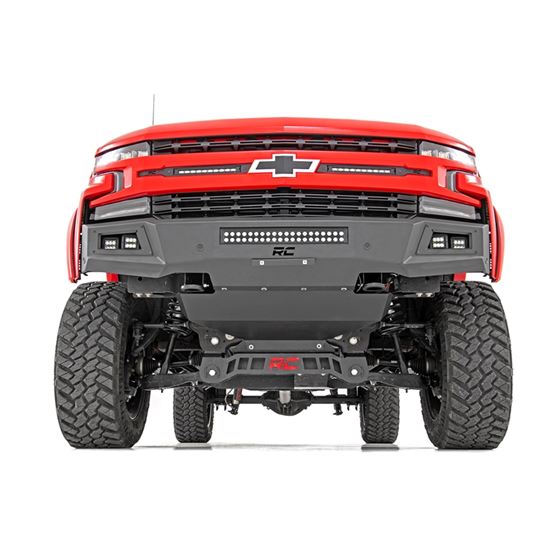 High Clearance Front Bumper LED Lights and Skid Plate Chevy Silverado 1500 (19-22) (10757A) 4