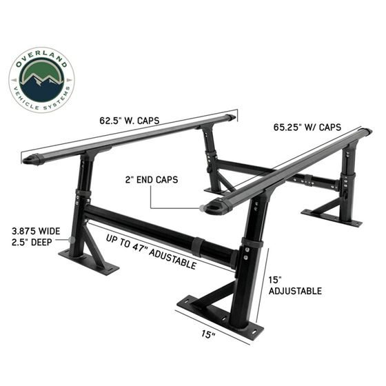 Overland Vehicle System Freedom Rack With Cross Bars and Side Supports 4