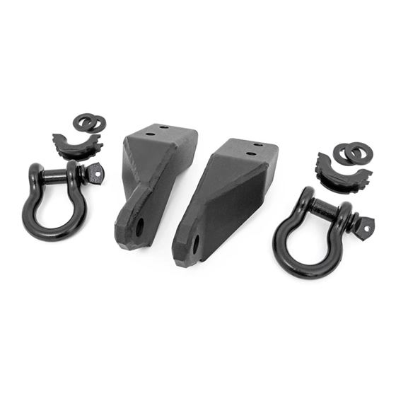 Toyota Tow Hook to Shackle Conversion Kit wBull Bar Support and Standard DRings 0720 Tundra 2