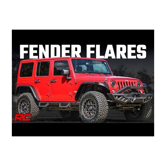 High Clearance LED Flat Fender Flare Kit - UV Treated - Jeep Wrangler JK (07-18) (99037) 2